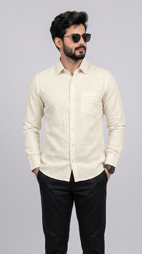 LINEN SHIRTS CREAM